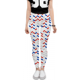 leggings с принтом Flag of Russia V в Новосибирске, 80% полиэстер, 20% эластан | Эластичный пояс, зауженные к низу, низкая посадка | 