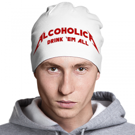 beanie с принтом Alcoholica в Новосибирске,  |  | 