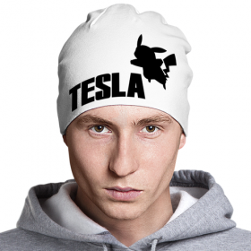 beanie с принтом Tesla в Новосибирске,  |  | 