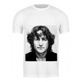 Мужская футболка с принтом Джон Леннон в Новосибирске,  |  | 