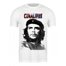 Мужская футболка с принтом Cuba libre, Hasta La. Victoria Siempre в Новосибирске,  |  | Тематика изображения на принте: 