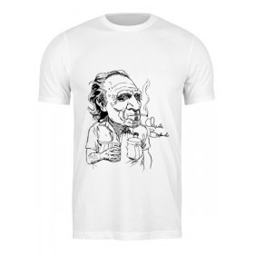 Мужская футболка с принтом Чарльз Буковски(Charles Bukowski) в Новосибирске,  |  | 
