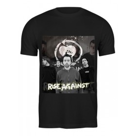 Мужская футболка с принтом Rise Against - photo в Новосибирске,  |  | Тематика изображения на принте: 