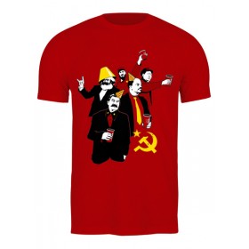 Мужская футболка с принтом Коммунистическая вечеринка в Новосибирске,  |  | 
