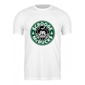Мужская футболка с принтом Scrooge McBucks (Starbucks) в Новосибирске,  |  | 