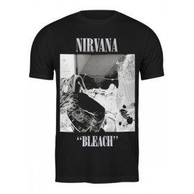 Мужская футболка с принтом Nirvana Bleach album t-shirt в Новосибирске,  |  | Тематика изображения на принте: 