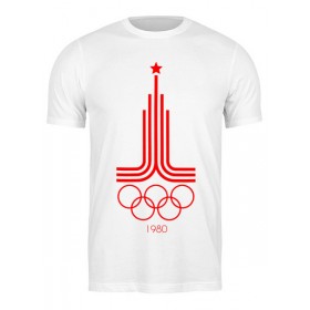 Мужская футболка с принтом Олимпиада 80 в Новосибирске,  |  | 
