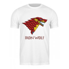 Мужская футболка с принтом Iron Wolf (Stark x Iron Man) в Новосибирске,  |  | Тематика изображения на принте: 