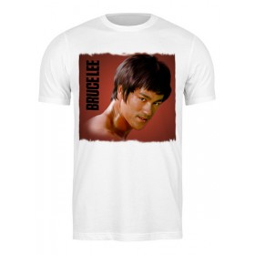 Мужская футболка с принтом Bruce Lee в Новосибирске,  |  | 