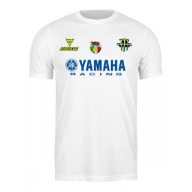 Мужская футболка с принтом Yamaha Racing в Новосибирске,  |  | 
