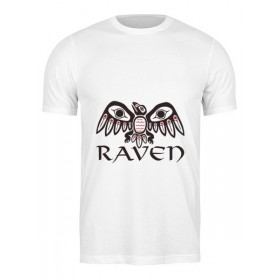 Мужская футболка с принтом Raven Brand в Новосибирске,  |  | Тематика изображения на принте: 