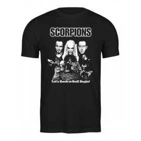 Мужская футболка с принтом Scorpions Band в Новосибирске,  |  | Тематика изображения на принте: 