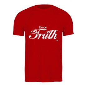 Мужская футболка с принтом Coca Cola Enjoy Truth в Новосибирске,  |  | Тематика изображения на принте: 