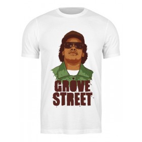 Мужская футболка с принтом GROVE STREET 4 LIFE в Новосибирске,  |  | 