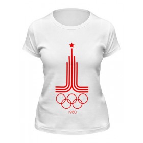 Женская футболка с принтом Олимпиада 80 в Новосибирске,  |  | Тематика изображения на принте: 