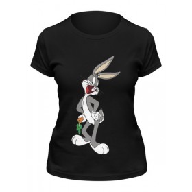Женская футболка с принтом Багз Банни (Bugs Bunny, Кролик Багз) в Новосибирске,  |  | 