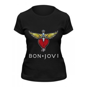 Женская футболка с принтом Bon Jovi в Новосибирске,  |  | 