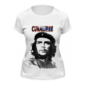 Женская футболка с принтом Cuba libre, Hasta La. Victoria Siempre в Новосибирске,  |  | 