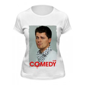 Женская футболка с принтом Comedy Club в Новосибирске,  |  | 
