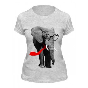 Женская футболка с принтом Классный Слон в Новосибирске,  |  | 