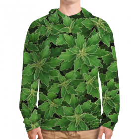 full_print_hoodie с принтом Зеленые листья в Новосибирске, 92% хлопка 8% эластана Плотность: 245 гр/м2 |  | 