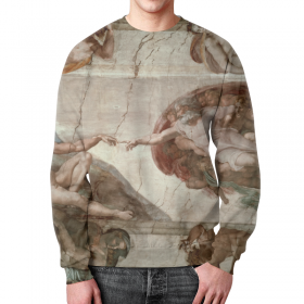 full_print_sweatshirt с принтом Сотворение Адама в Новосибирске,  |  | 