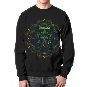 full_print_sweatshirt с принтом Узор Мандалы в Новосибирске,  |  | 