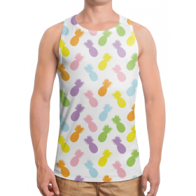 full_print_tanktop с принтом Ананасы! в Новосибирске,  |  | Тематика изображения на принте: 