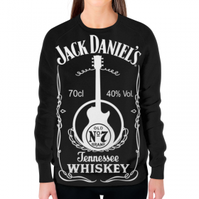 full_print_woman_sweatshirt с принтом Jack Daniels в Новосибирске,  |  | Тематика изображения на принте: 