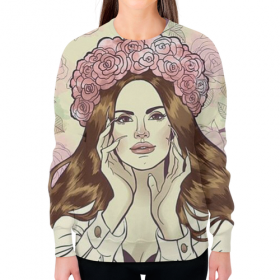 full_print_woman_sweatshirt с принтом Лана Дель Рей в Новосибирске,  |  | 