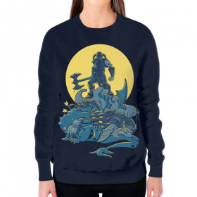 full_print_woman_sweatshirt с принтом Скайрим. Довакин в Новосибирске,  |  | Тематика изображения на принте: 