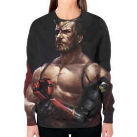 full_print_woman_sweatshirt с принтом Big Boss (Metal Gear Solid) в Новосибирске,  |  | 