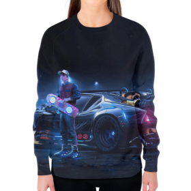 full_print_woman_sweatshirt с принтом Марти Макфлай (Назад в Будущее) в Новосибирске,  |  | 