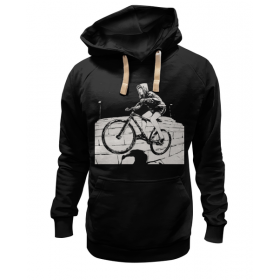 hoodie с принтом девушка на велосипеде в Новосибирске,  |  | Тематика изображения на принте: 
