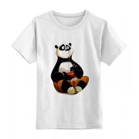 kids_tee с принтом Кунг фу панда в Новосибирске,  |  | 