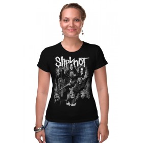 Женская футболка стрэйч с принтом Slipknot в Новосибирске,  |  | 
