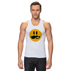 tanktop с принтом Сталин смаил. Stalin smile. в Новосибирске,  |  | Тематика изображения на принте: 