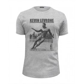Мужская футболка Premium с принтом Kevin Levrone / Кевин Леврон в Новосибирске, Белый, черный, серый меланж, голубой: 100% хлопок, плотность 160 гр. Остальные цвета: 92% хлопок, 8% лайкра, плотность 170-180гр. |  | Тематика изображения на принте: 