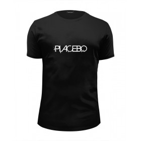 Мужская футболка Premium с принтом Placebo в Новосибирске, Белый, черный, серый меланж, голубой: 100% хлопок, плотность 160 гр. Остальные цвета: 92% хлопок, 8% лайкра, плотность 170-180гр. |  | 