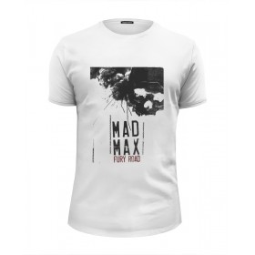 Мужская футболка Premium с принтом Mad Max / Безумный Макс в Новосибирске, Белый, черный, серый меланж, голубой: 100% хлопок, плотность 160 гр. Остальные цвета: 92% хлопок, 8% лайкра, плотность 170-180гр. |  | 