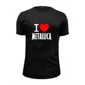Мужская футболка Premium с принтом I love Metallica в Новосибирске, Белый, черный, серый меланж, голубой: 100% хлопок, плотность 160 гр. Остальные цвета: 92% хлопок, 8% лайкра, плотность 170-180гр. |  | Тематика изображения на принте: 