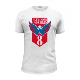 Мужская футболка Premium с принтом Alexander Ovechkin (Washington Capitals) в Новосибирске, Белый, черный, серый меланж, голубой: 100% хлопок, плотность 160 гр. Остальные цвета: 92% хлопок, 8% лайкра, плотность 170-180гр. |  | 