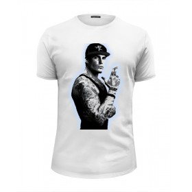 Мужская футболка Premium с принтом Vanilla Ice в Новосибирске, Белый, черный, серый меланж, голубой: 100% хлопок, плотность 160 гр. Остальные цвета: 92% хлопок, 8% лайкра, плотность 170-180гр. |  | 