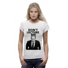 Женская футболка Premium с принтом Dont lecture me Lavrov в Новосибирске,  |  | 