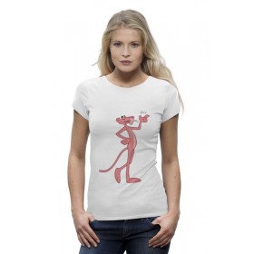 Женская футболка Premium с принтом Розовая пантера в Новосибирске,  |  | 