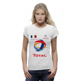 Женская футболка Premium с принтом WRC Sebastian Loeb в Новосибирске,  |  | 