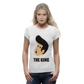 Женская футболка Premium с принтом Элвис Пресли (Elvis Presley) в Новосибирске,  |  | Тематика изображения на принте: 