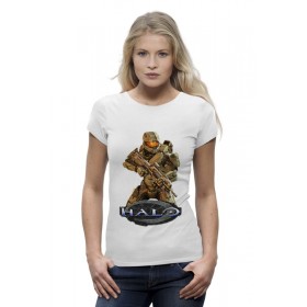 Женская футболка Premium с принтом Halo 4 в Новосибирске,  |  | 