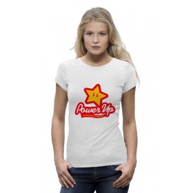 Женская футболка Premium с принтом Звезда из Марио (Power Up) в Новосибирске,  |  | 