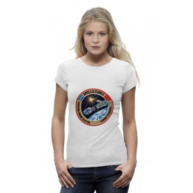 Женская футболка Premium с принтом Союз-Аполлон в Новосибирске,  |  | 